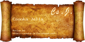 Csonka Jella névjegykártya