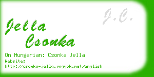 jella csonka business card